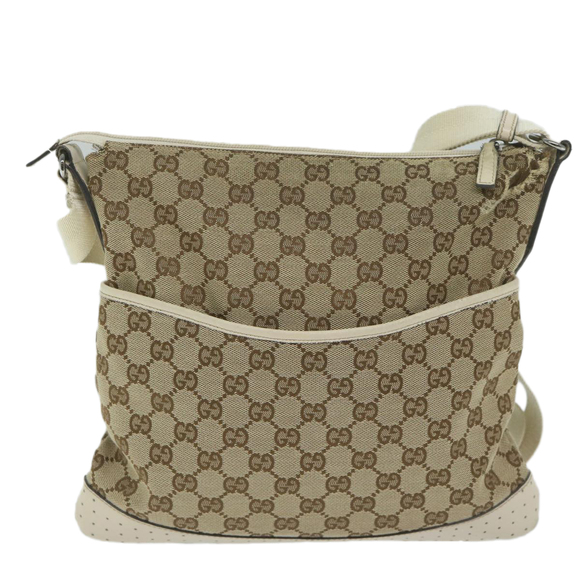 GUCCI GG Canvas Shoulder Bag Beige 145857 Auth 61246 - Picture 13 of 16